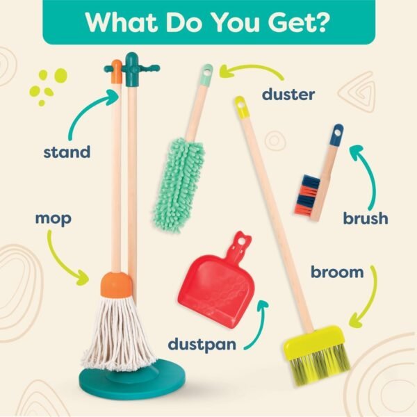 Pretend Play Wooden Cleaning Set