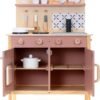 Wooden Pretend Play Kitchen Set with Accessories